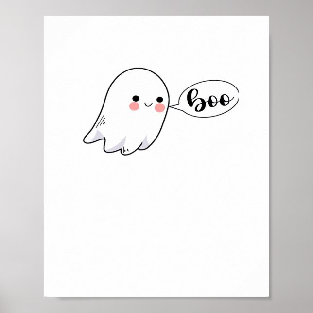 Cute Little Boo Graphic Coola Aesthetic Poster (Framsidan)