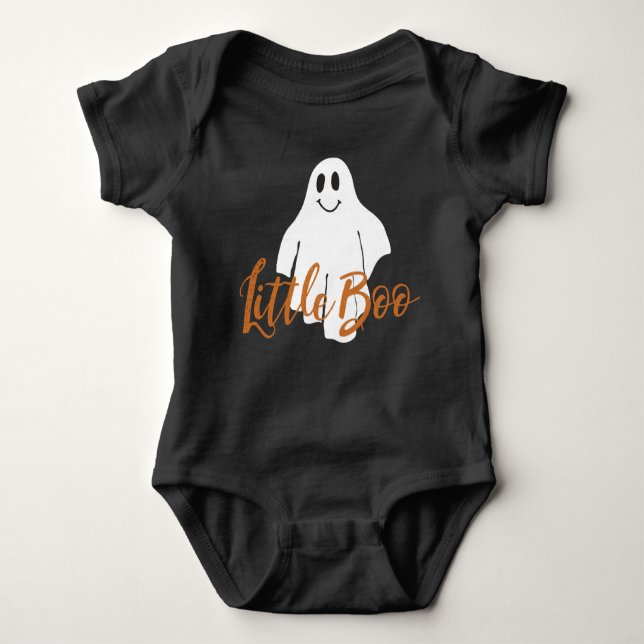 Cute Little Boo Halloween Baby Bodykostym T Shirt (Framsida)