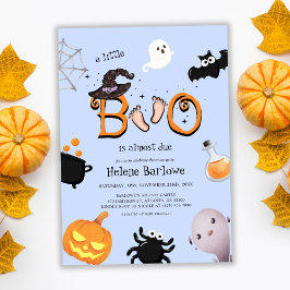 Cute Little Boo Halloween Baby Shower Inbjudningar