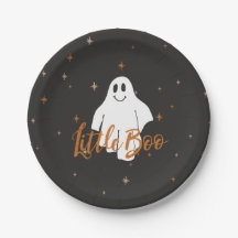 Cute Little Boo Halloween Baby Shower Papper Tallr