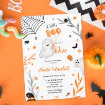 Cute Little Boo Halloween orange Baby dusch