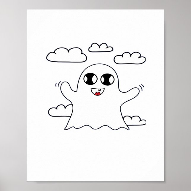 Cute Little Boo Kreativ Stil Poster (Framsidan)