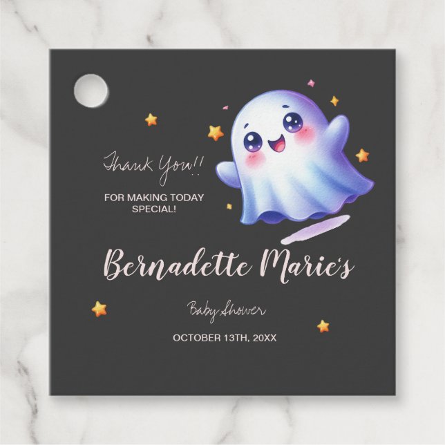 Cute Little Boo-tiful Baby Shower Gåvor Etiketter (Framsida)