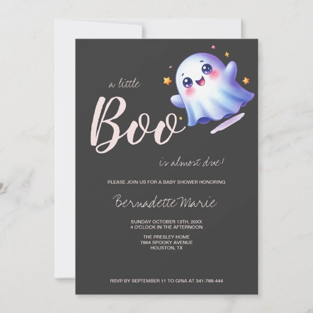 Cute Little Boo-tiful Halloween Baby Shower Inbjudningar (Framsida)