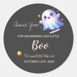 Cute Little Boo-tiful Halloween Baby Shower Runt Klistermärke
