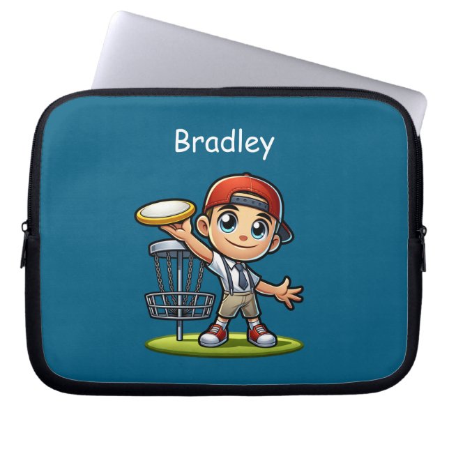 Cute Little Boy spelar Golf-Personlig Laptop Fodral (Framsidan)