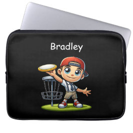 Cute Little Boy spelar Golf-Personlig Laptop Fodral