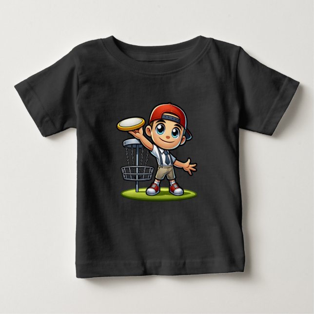 Cute Little Boy spelar Golf T Shirt (Framsida)