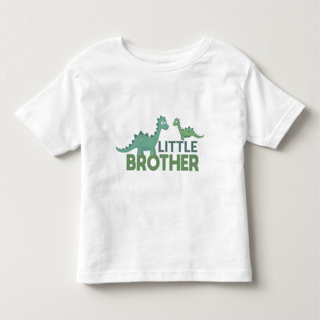 Cute Little Brother Dinosaur T Shirt (Framsida)