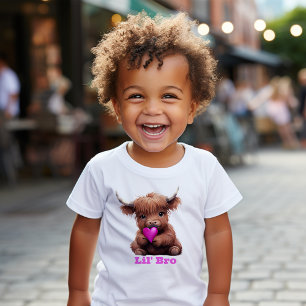 Cute Little Brother Rosa Baby Cow T Shirt