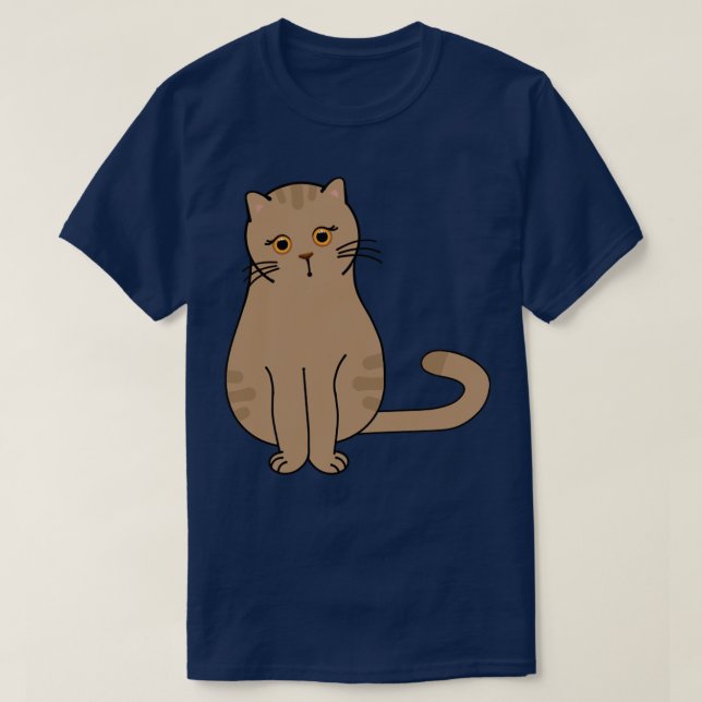 Cute Little brow cat T Shirt (Design framsida)