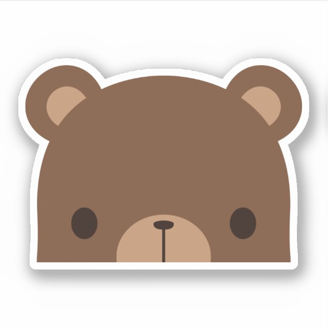 Cute Little Brown Bear Klistermärken (Framsida)