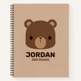 Cute Little Brown Bear med Personlig Namn
