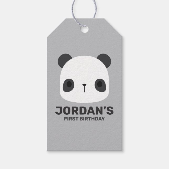 Cute Little Brown Bear med Personlig Nand Presentetikett (Framsidan)