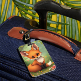 Cute Little brunfox i skog Bagagebricka