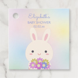 Cute Little Bunny & Flowers Flicka Shower Party Gåvor Etiketter
