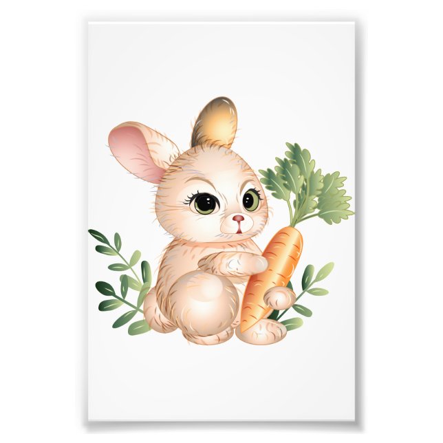 Cute Little Bunny Fototryck (Framsidan)