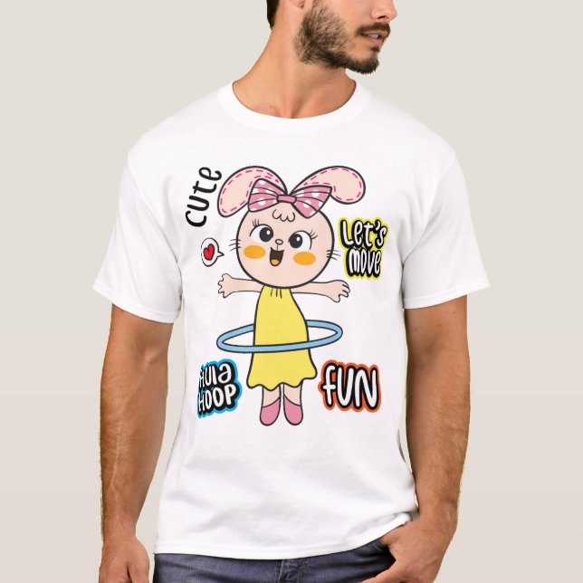 Cute Little bunny kanin T Shirt (Framsida)