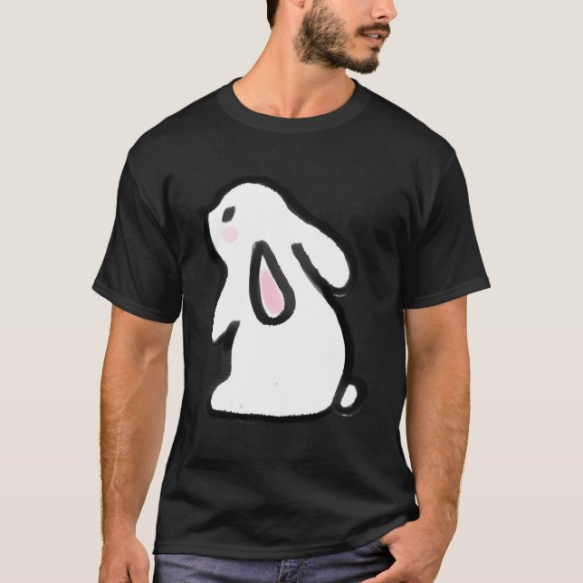 Cute Little Bunny Rabbit Graphic T Shirt (Framsida)