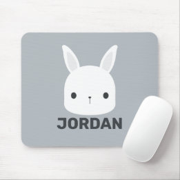 Cute Little Bunny Rabbit med Personlig Namn Musmatta