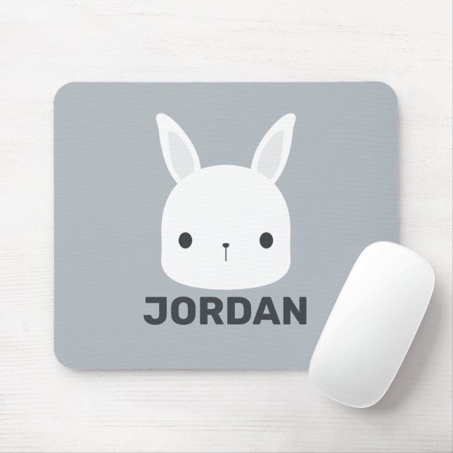 Cute Little Bunny Rabbit med Personlig Namn Musmatta (Med mus)