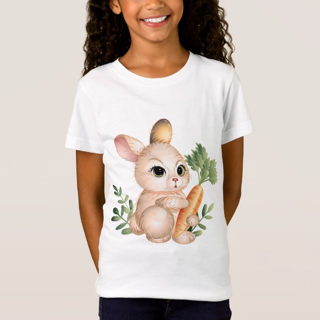 Cute Little Bunny T Shirt (Framsida)