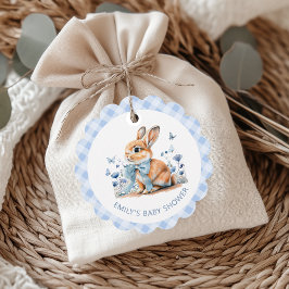 Cute LIttle Bunny WildblomGingham Tack Gåvor Etiketter