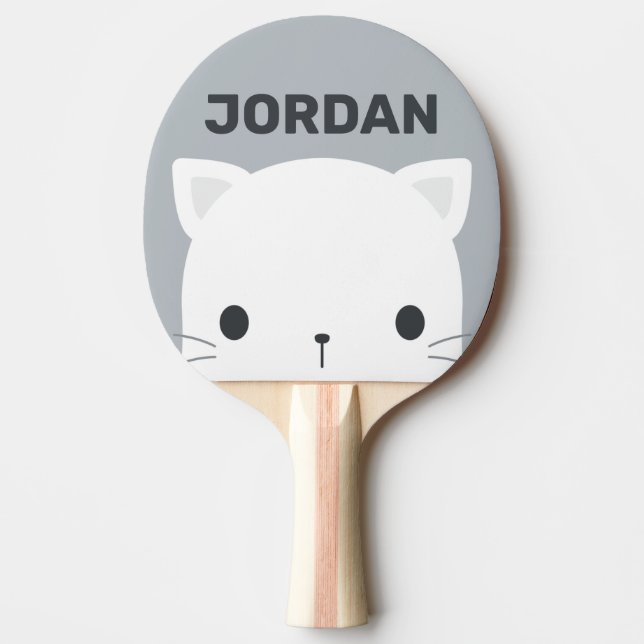 Cute Little Cat med Personlig Namn Pingisracket (Framsidan)