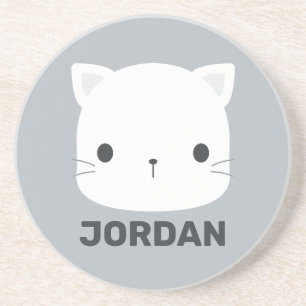 Cute Little Cat med Personlig Namn Underlägg