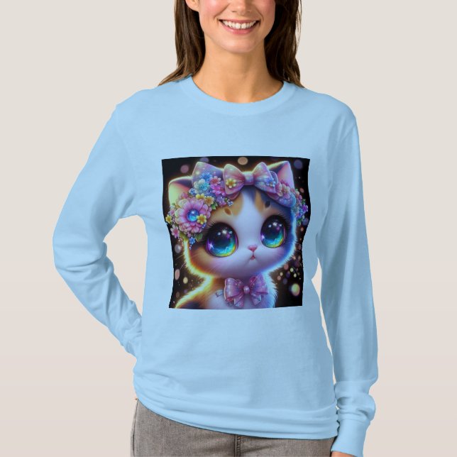 Cute Little cat T Shirt (Framsida)