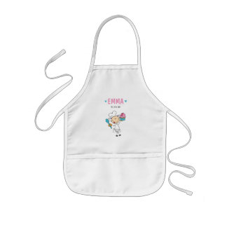 Cute Little Chef Baker Girl Apron Barnförkläde