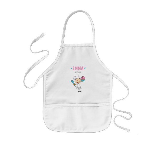Cute Little Chef Baker Girl Apron Barnförkläde (Framsidan)