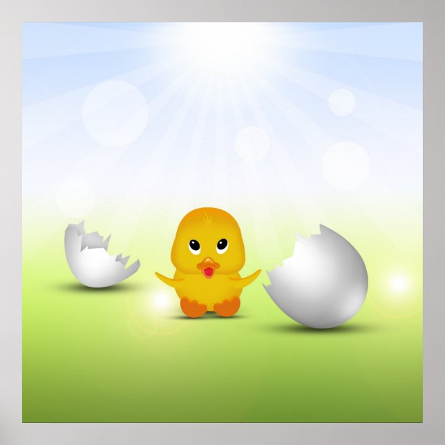Cute Little Chick - Poster Skriv ut (Framsidan)