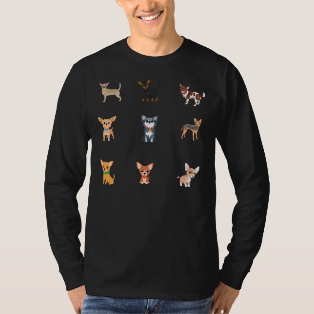 Cute Little Chihuahuas T Shirt (Framsida)