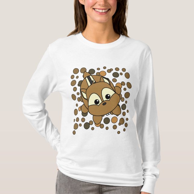 Cute Little Chipmunk Critter Tee Shirt (Framsida)