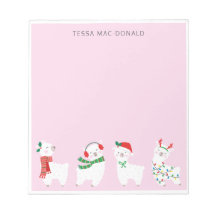Cute Little christmas Llamas on ljus rosa