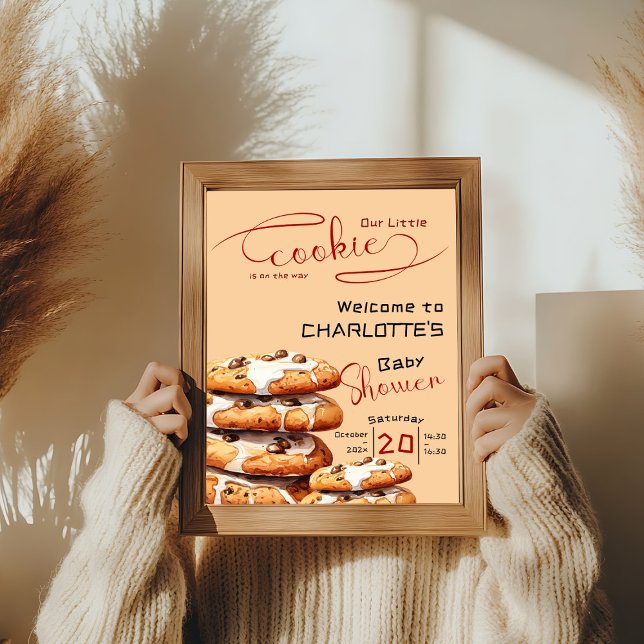 Cute Little Cookie Baby Shower Welcome Poster (Skapare uppladdad)