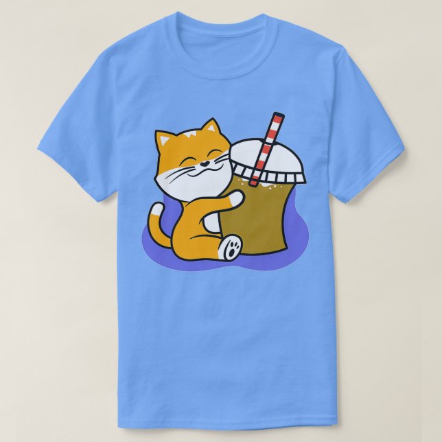 Cute Little Corgi Kärlek Boba Tea T Shirt (Design framsida)