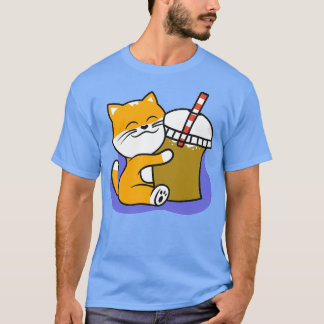 Cute Little Corgi Kärlek Boba Tea T Shirt