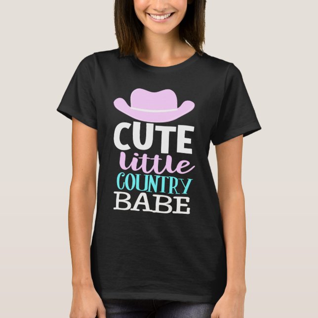 Cute Little Country Babe Girl Daughter T Shirt (Framsida)