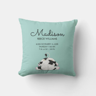 Cute Little Cow Baby Birds Stats Dekorativ kudde