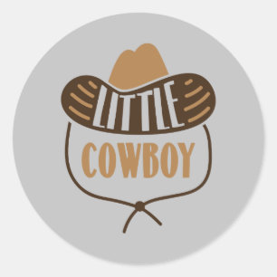 Cute Little Cowboy, Cowboy Hat Runt Klistermärke
