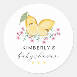 Cute Little Cutie Lemon Citrus Baby Shower Runt Klistermärke