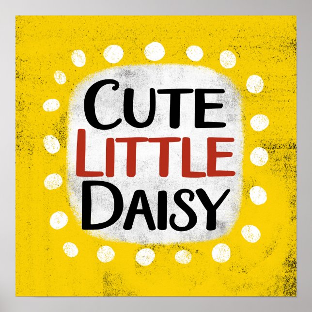 Cute Little Daisy Poster Wall Art (Framsidan)