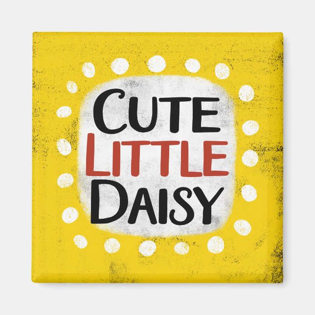 Cute Little Daisy Refrigerator Magnet (Framsidan)