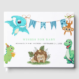 Cute Little Dino Baby Shower Gästböcker