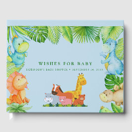 Cute Little Dino Baby Shower Gästböcker