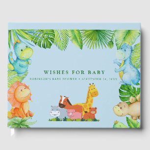 Cute Little Dino Baby Shower Gästböcker