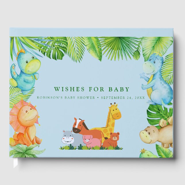 Cute Little Dino Baby Shower Gästböcker (Framsida)