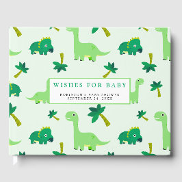 Cute Little Dino Baby Shower Gästböcker